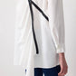 Camicia in popeline con zip e volant sul retro