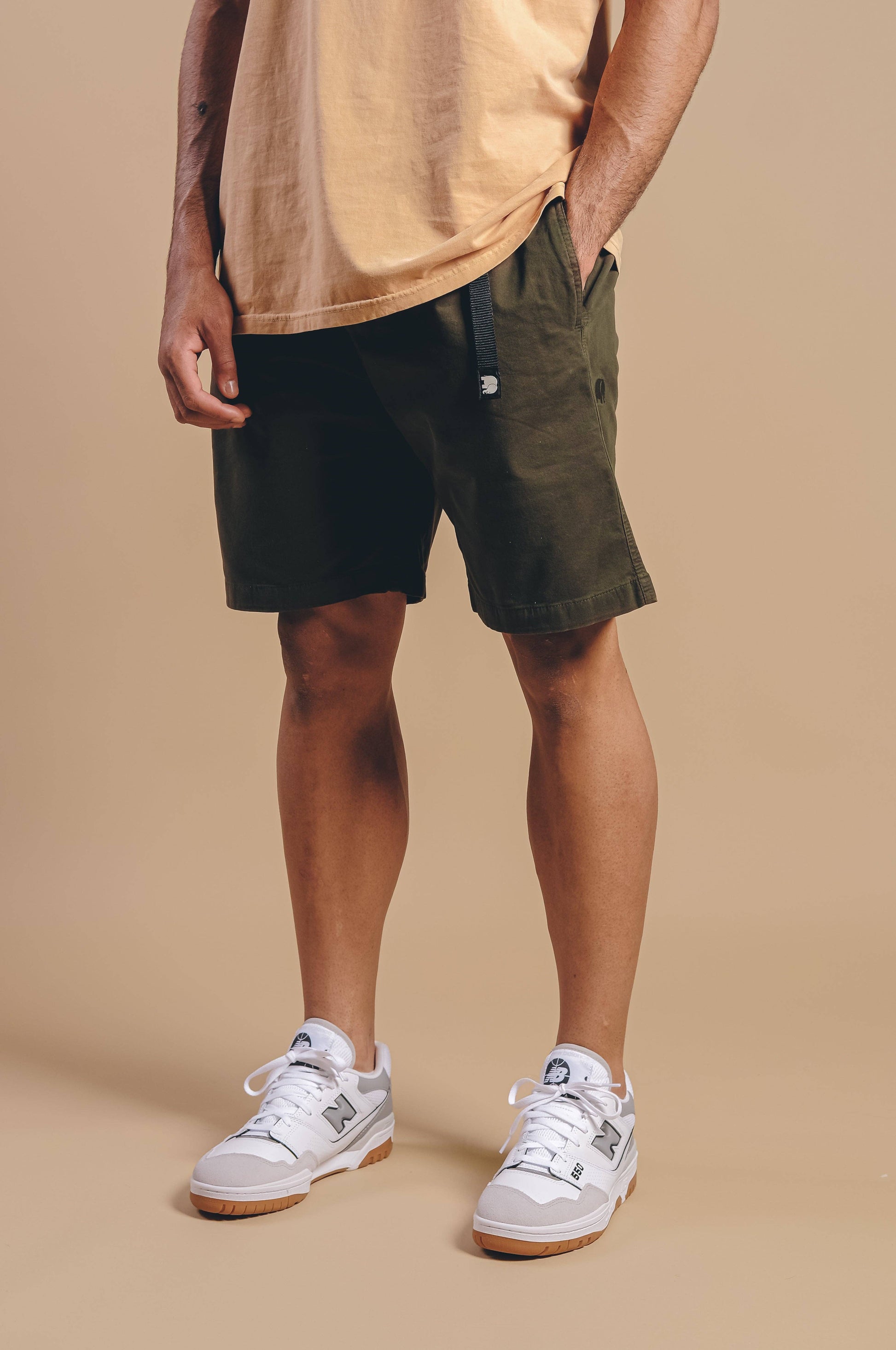Pantaloncini da arrampicata in cotone Ecodye verde Ivy