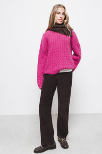Maglione in maglia strutturata girocollo