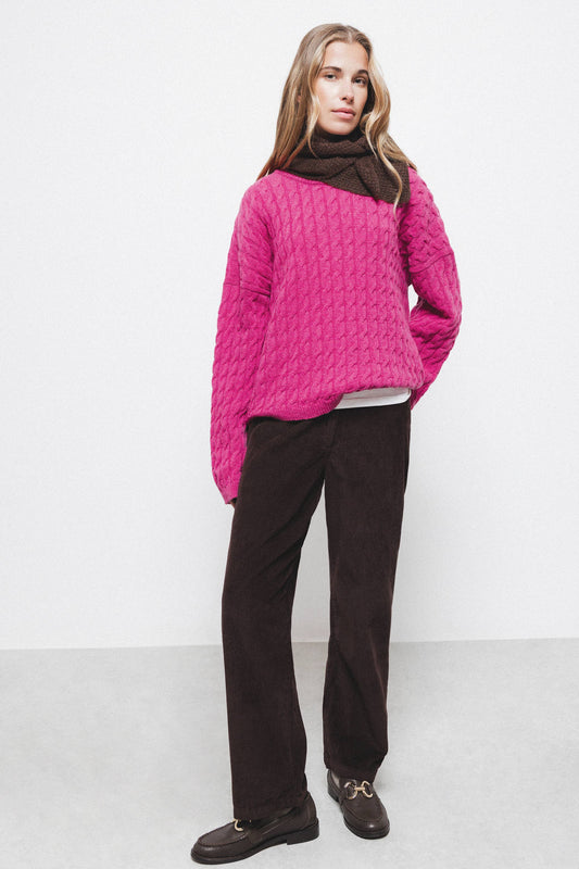 Maglione in maglia strutturata girocollo