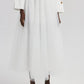 Gonna maxi in tulle a strati bianca con vita elastica