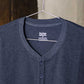 Henley donna in maglia waffle riciclata color zaffiro mélange