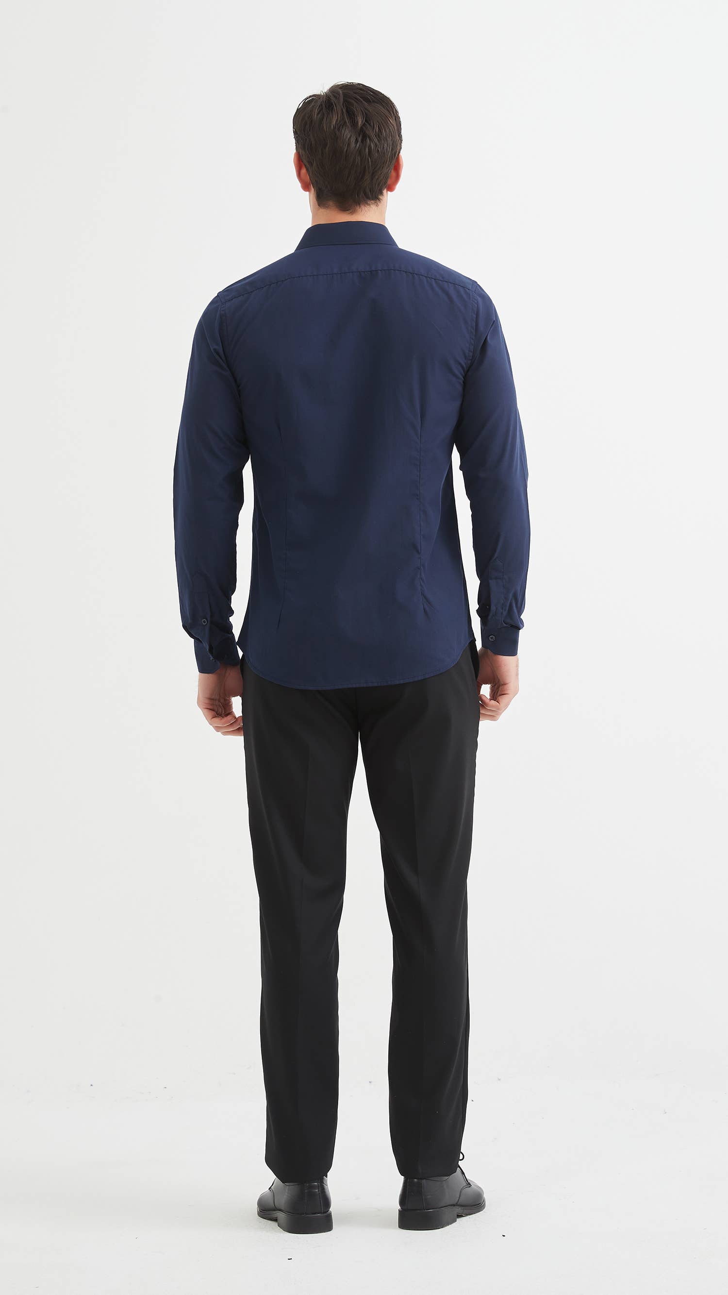 Camicia slim fit blu scuro da uomo
