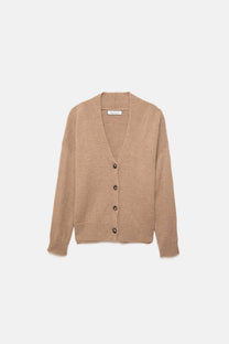 Cardigan in maglia con scollo a V