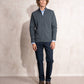 Cardigan in maglia uomo con zip e collo alto