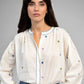 Camicia Sadèle in popeline con ricami multicolor