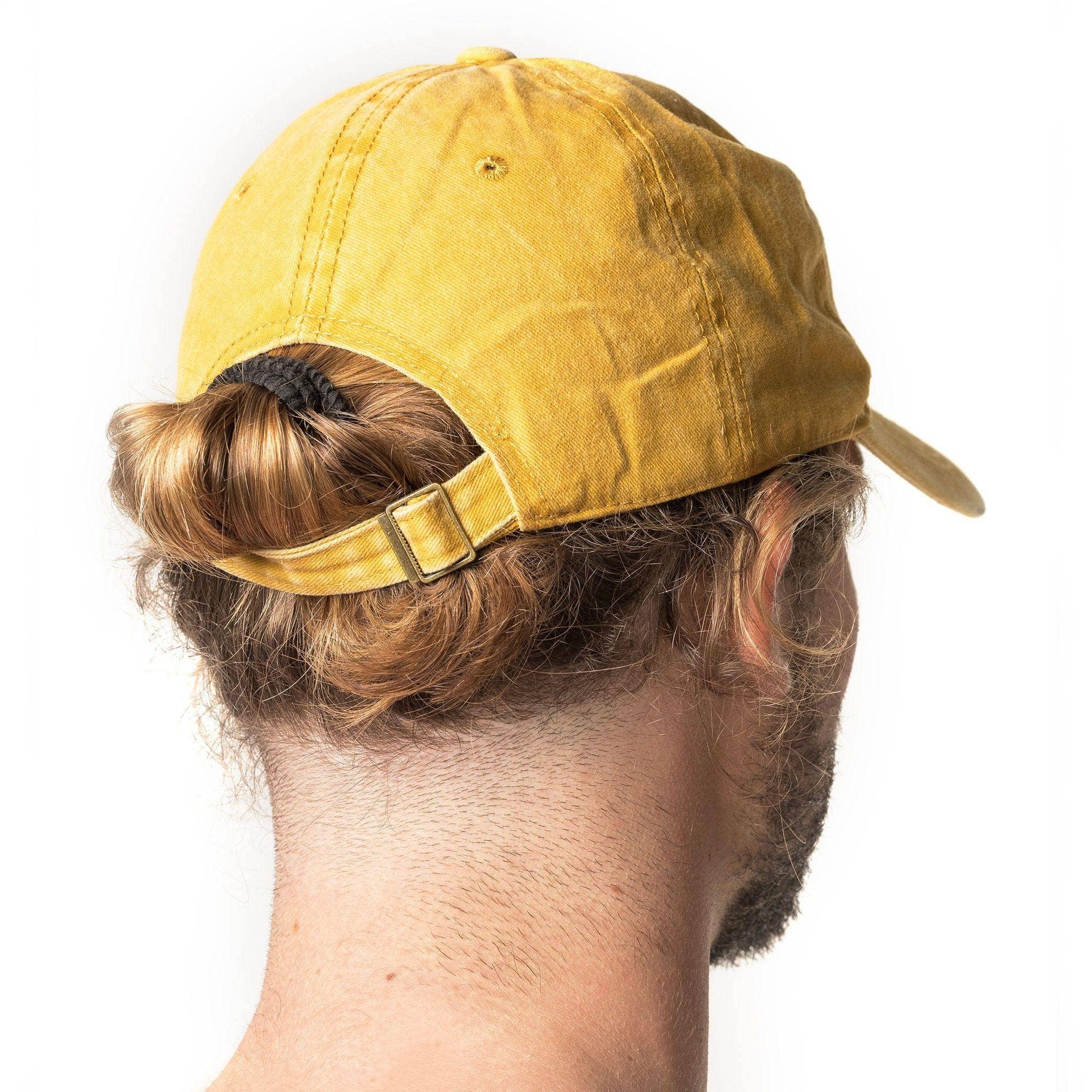 Cappellino Fade giallo effetto lavato