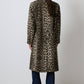 Cappotto lungo leopardato in cotone