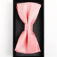 Set papillon e fazzoletto da taschino rosa salmone
