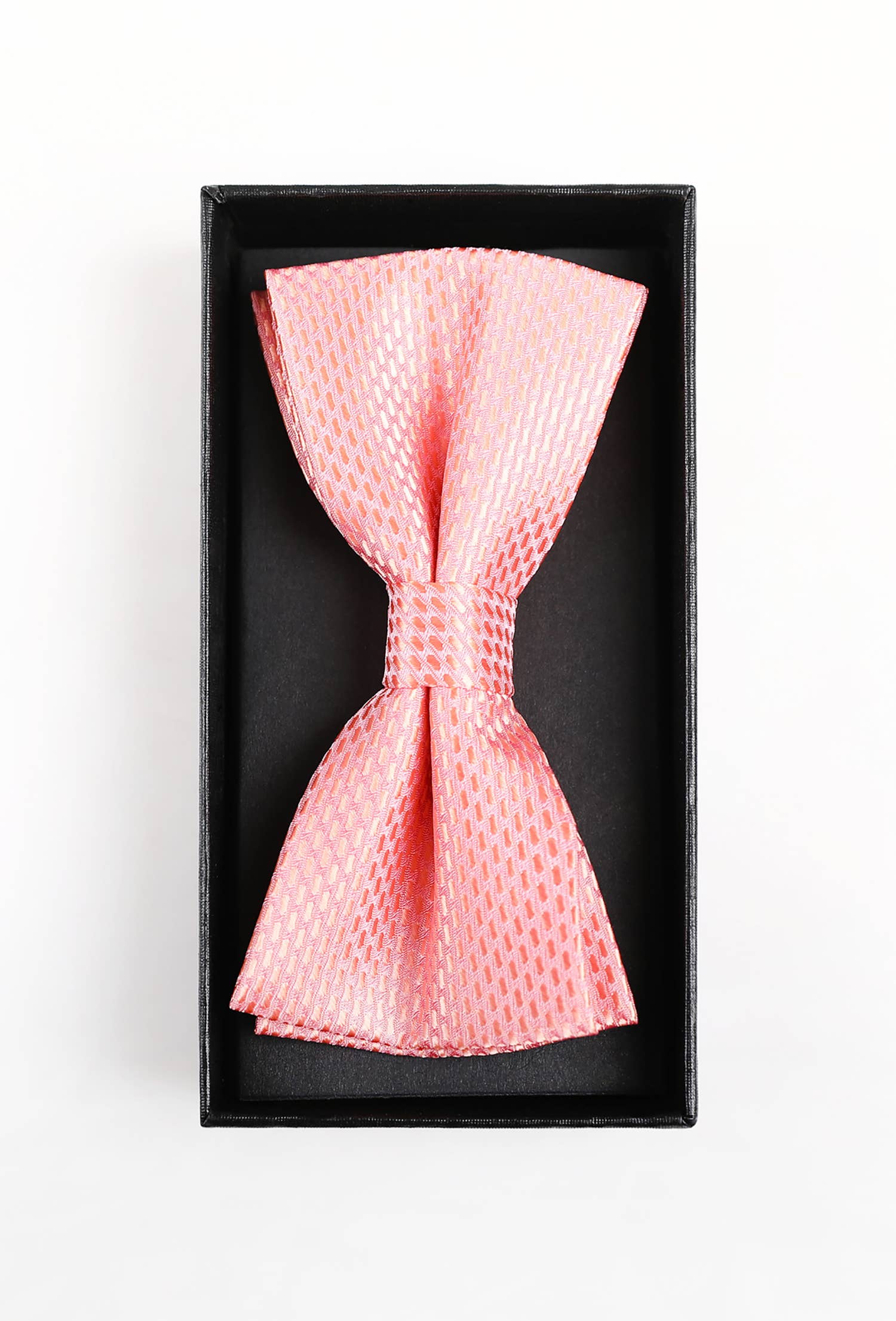 Set papillon e fazzoletto da taschino rosa salmone