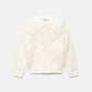 Maglione in Maglia Strutturata Traforata Girocollo