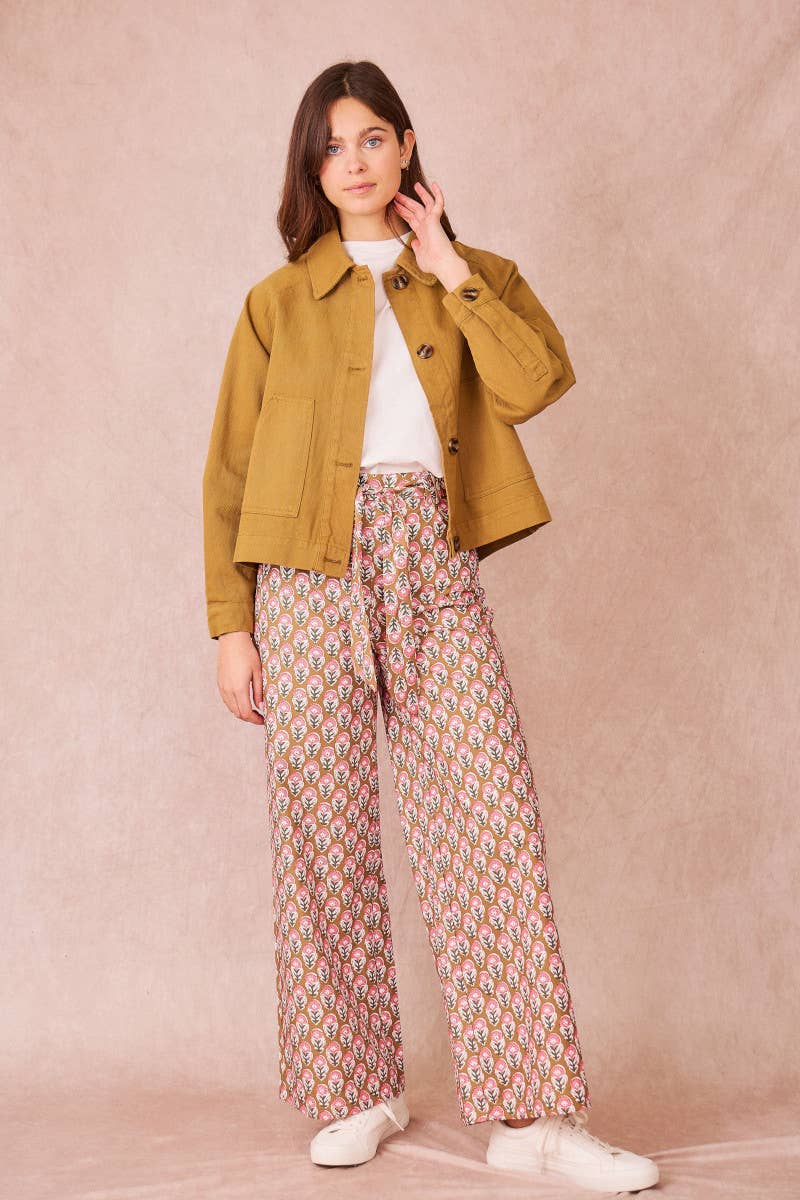 Giacca corta Versailles in gabardine di cotone
