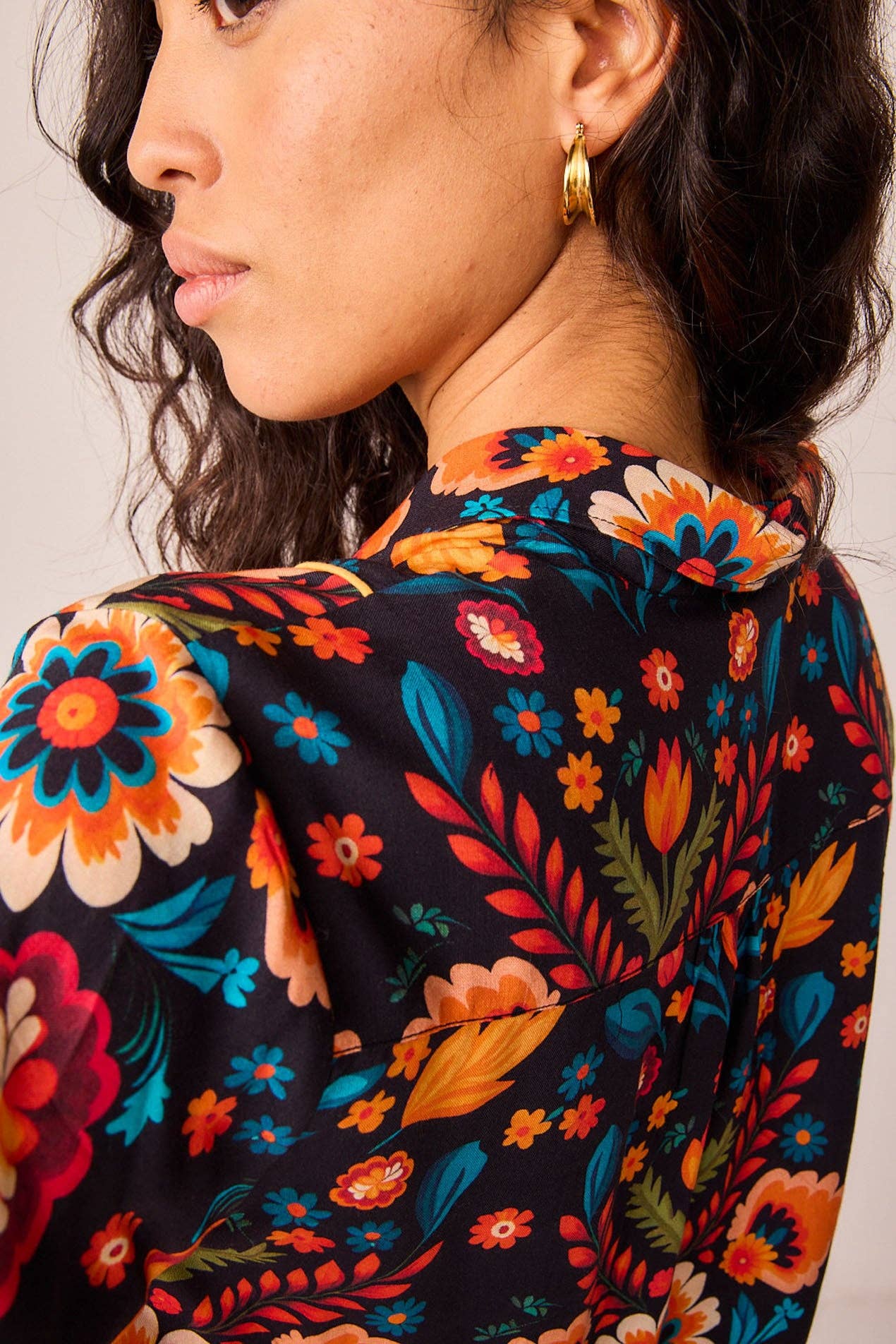 Camicia messicana Bellota floreale multicolor