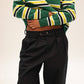 Pantaloni chino neri relaxed fit con pinces