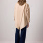 Tunica camicia asimmetrica beige