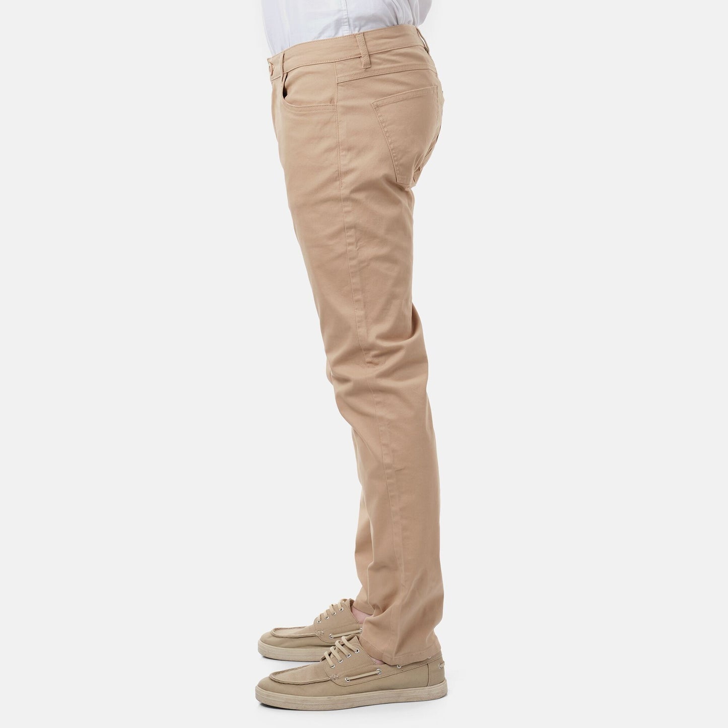 Pantaloni chino slim beige da uomo