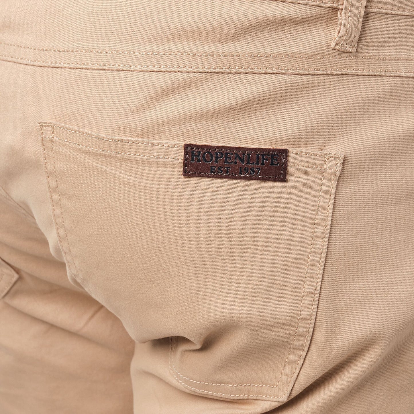 Pantaloni chino slim beige da uomo
