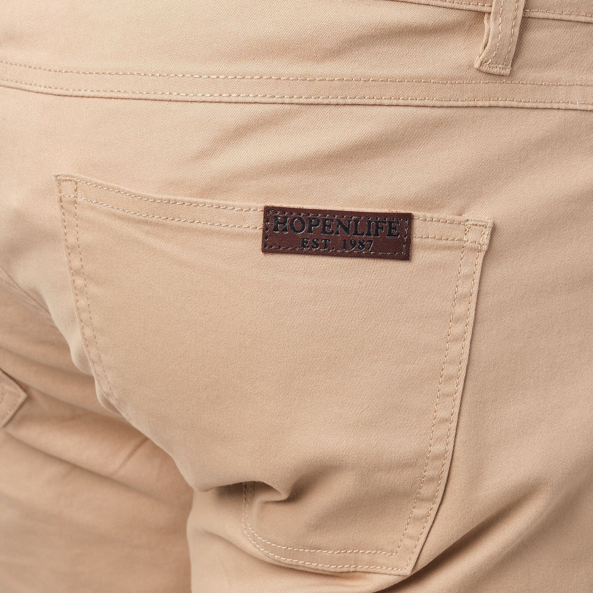 Pantaloni chino slim beige da uomo
