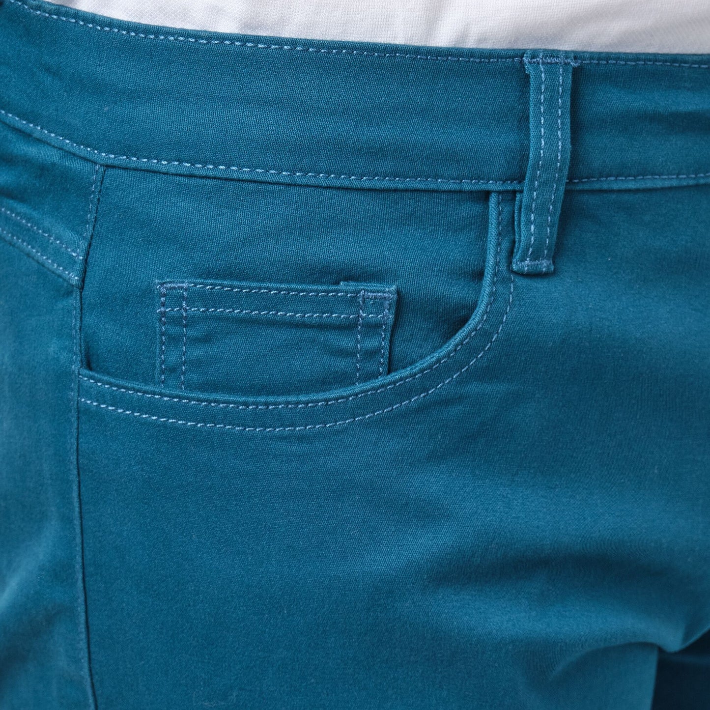Pantaloni chino slim in cotone elasticizzato blu