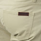 Pantaloni chino uomo slim fit color kaki in cotone stretch