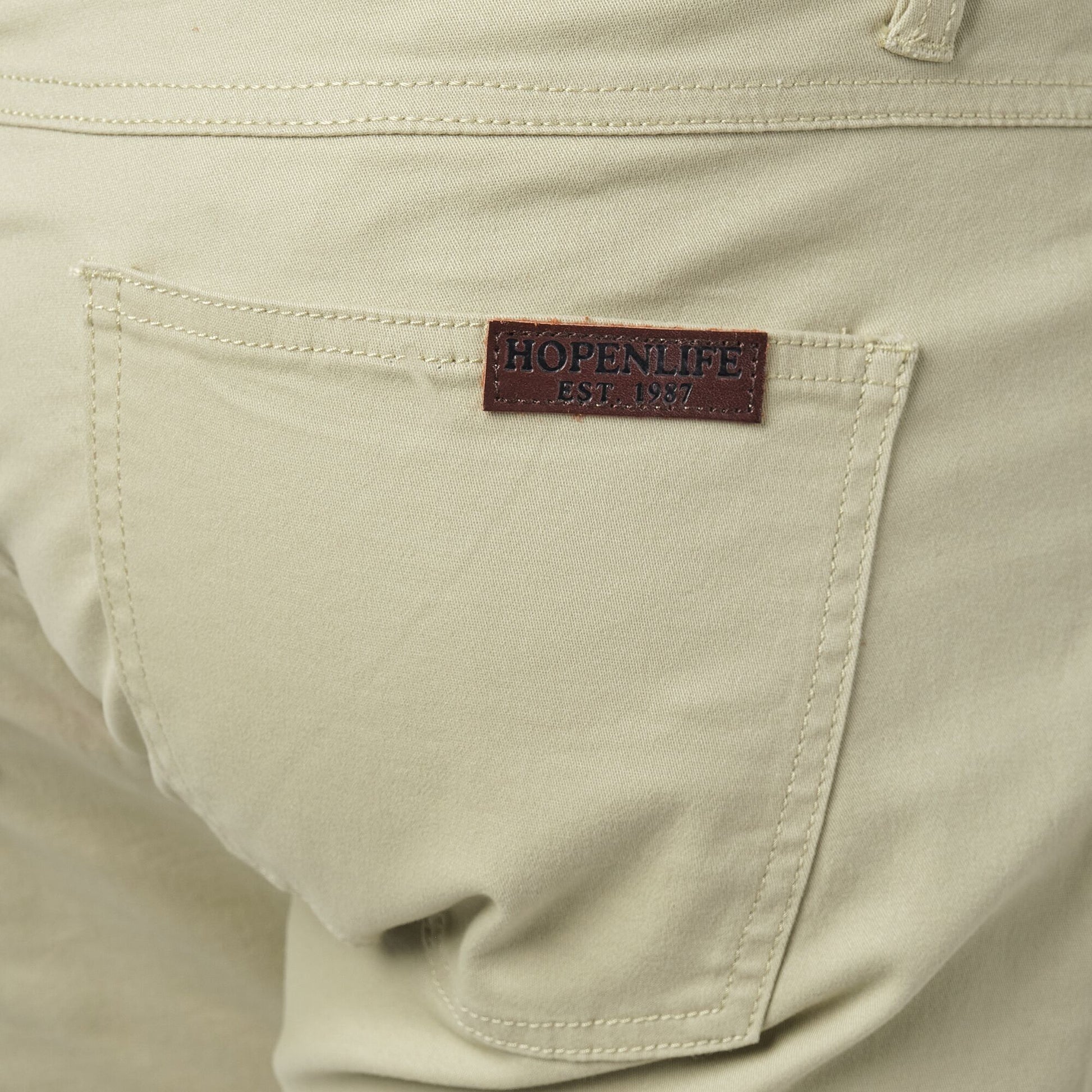 Pantaloni chino uomo slim fit color kaki in cotone stretch