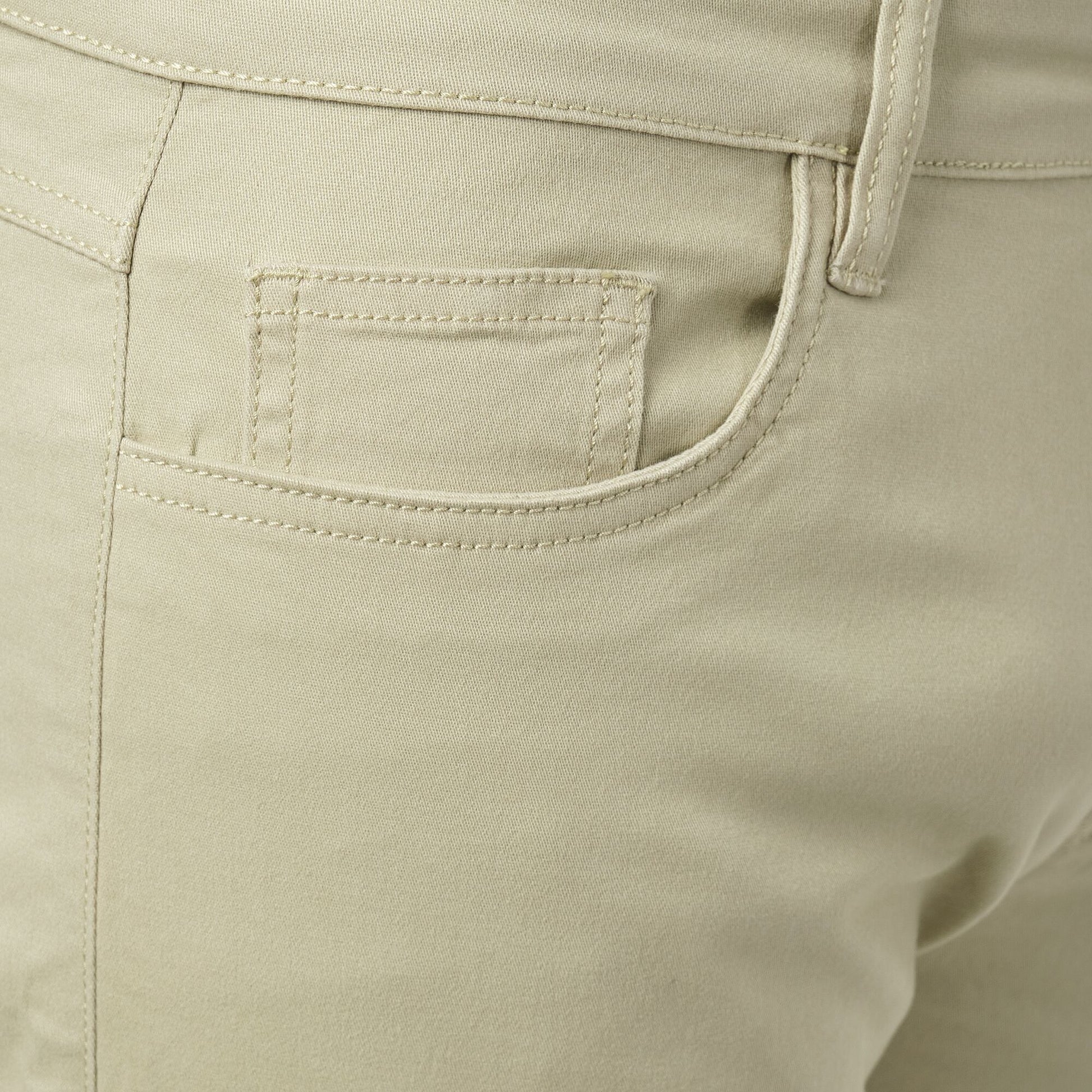 Pantaloni chino uomo slim fit color kaki in cotone stretch