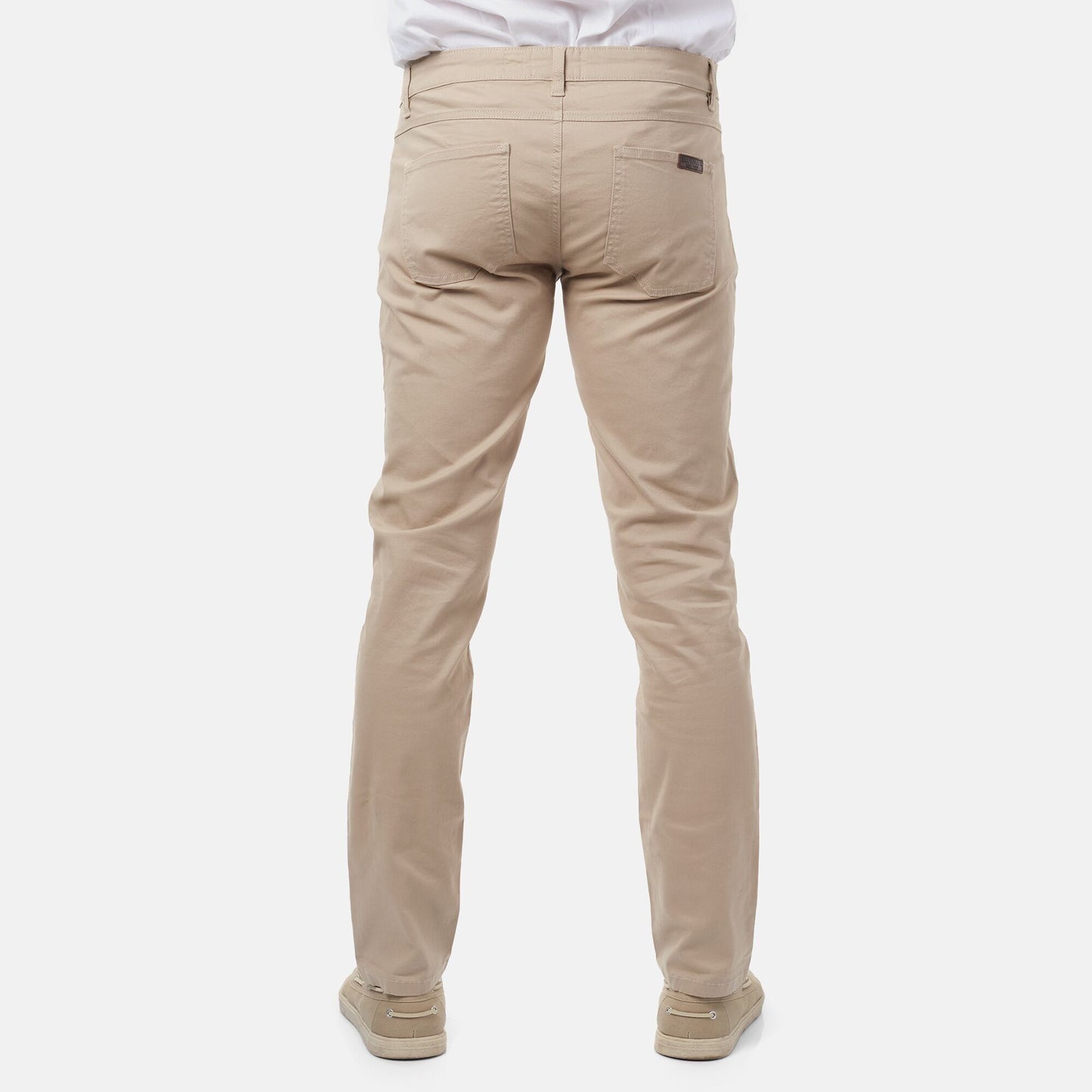 Pantaloni chino slim da uomo color tortora