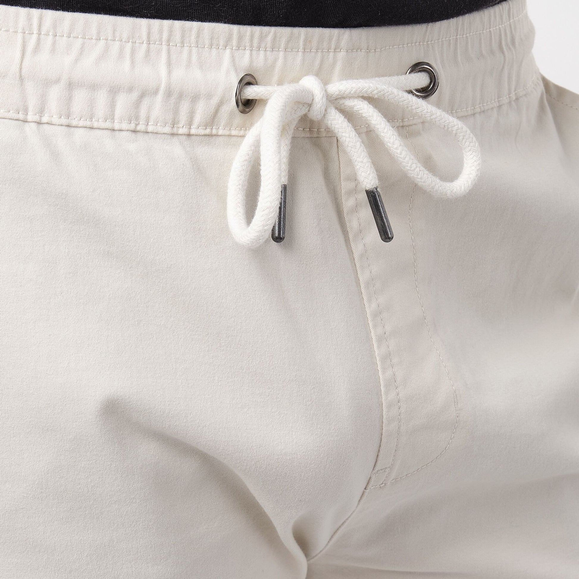 Pantaloni cargo uomo slim in cotone elasticizzato ecrù