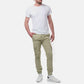 Pantaloni cargo uomo slim kaki con coulisse