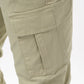 Pantaloni cargo uomo slim kaki con coulisse