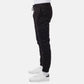Pantaloni cargo uomo neri slim con coulisse