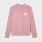 Felpa unisex rosa in cotone biologico con patch logo