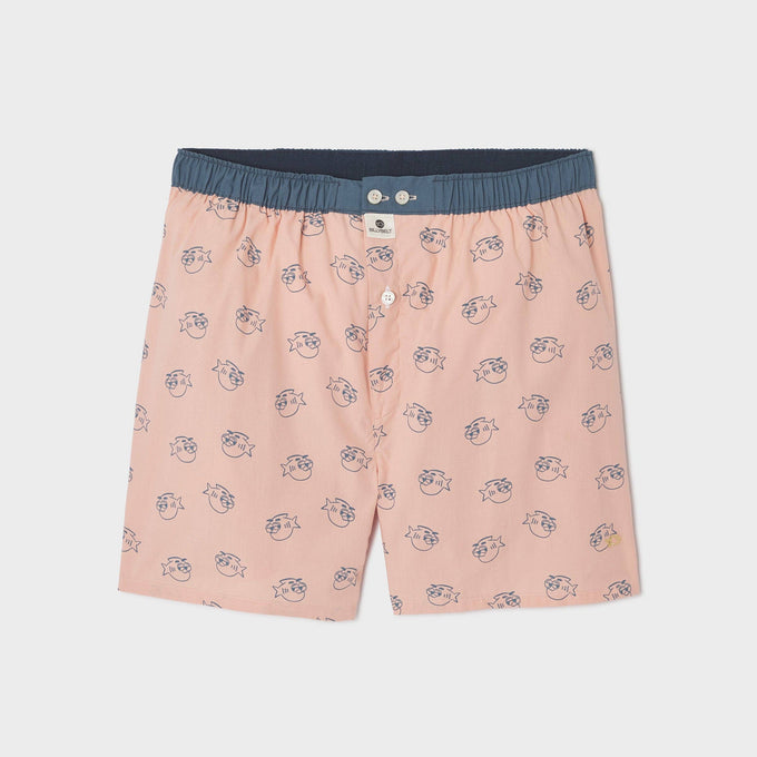 Boxer in cotone biologico con fantasia piranha Billychill