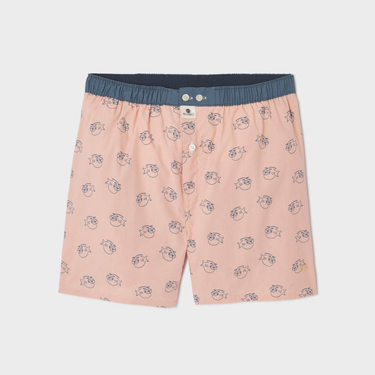 Boxer in cotone biologico con fantasia piranha Billychill