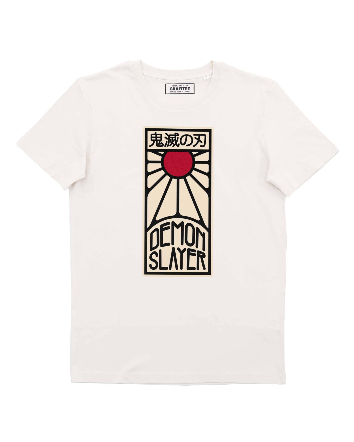 T-shirt unisex Demon Slayer in cotone biologico con patch ricamata