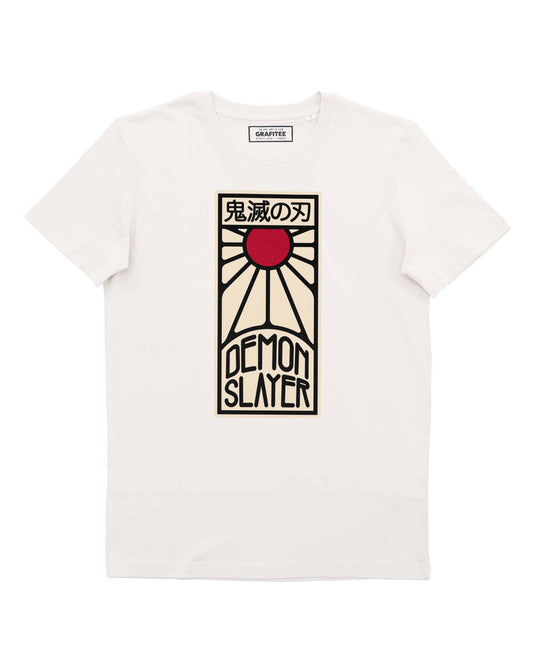 T-shirt unisex Demon Slayer in cotone biologico con patch ricamata