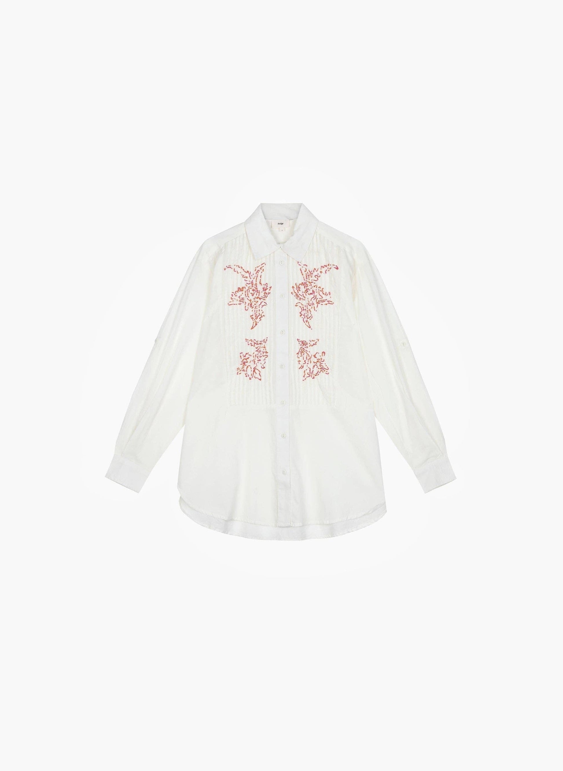 Camicia Selea ecru ricamata