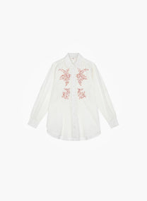 Camicia Selea ecru ricamata
