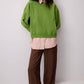 Pantaloni jacquard leopardati a gamba ampia