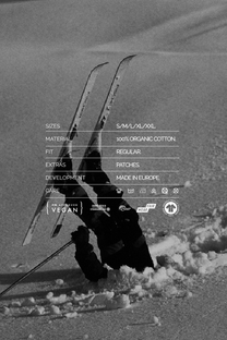 T-shirt Ski Retro in Cotone Biologico