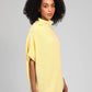 Maglione dolcevita oversize senza maniche giallo pulcino