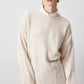 Maglione oversize tinta unita beige