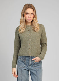 Cardigan in maglia Letiana verde tiglio