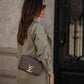 Trench corto in gabardine doppiopetto