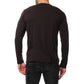 T-shirt uomo a maniche lunghe nera tinta unita