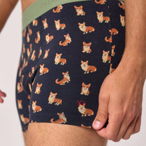 Boxer in cotone biologico con stampa Corgi