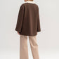 Felpa lunga con collo in eco-pelliccia e zip
