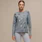 Maglione donna con paillettes a pois