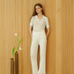 Pantaloni in cotone plissé fine in maglia 3D