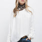 Blusa con pieghe sulle maniche
